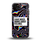 mixed emotions back phone cover | glass case for iphone 14 plus