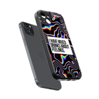 mixed emotions back phone cover | glass case for iphone 14 plus