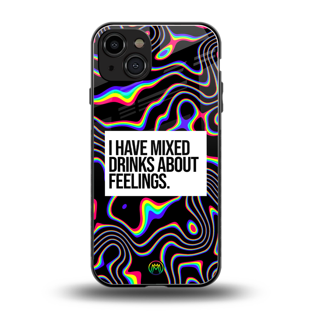 mixed emotions back phone cover | glass case for iphone 14