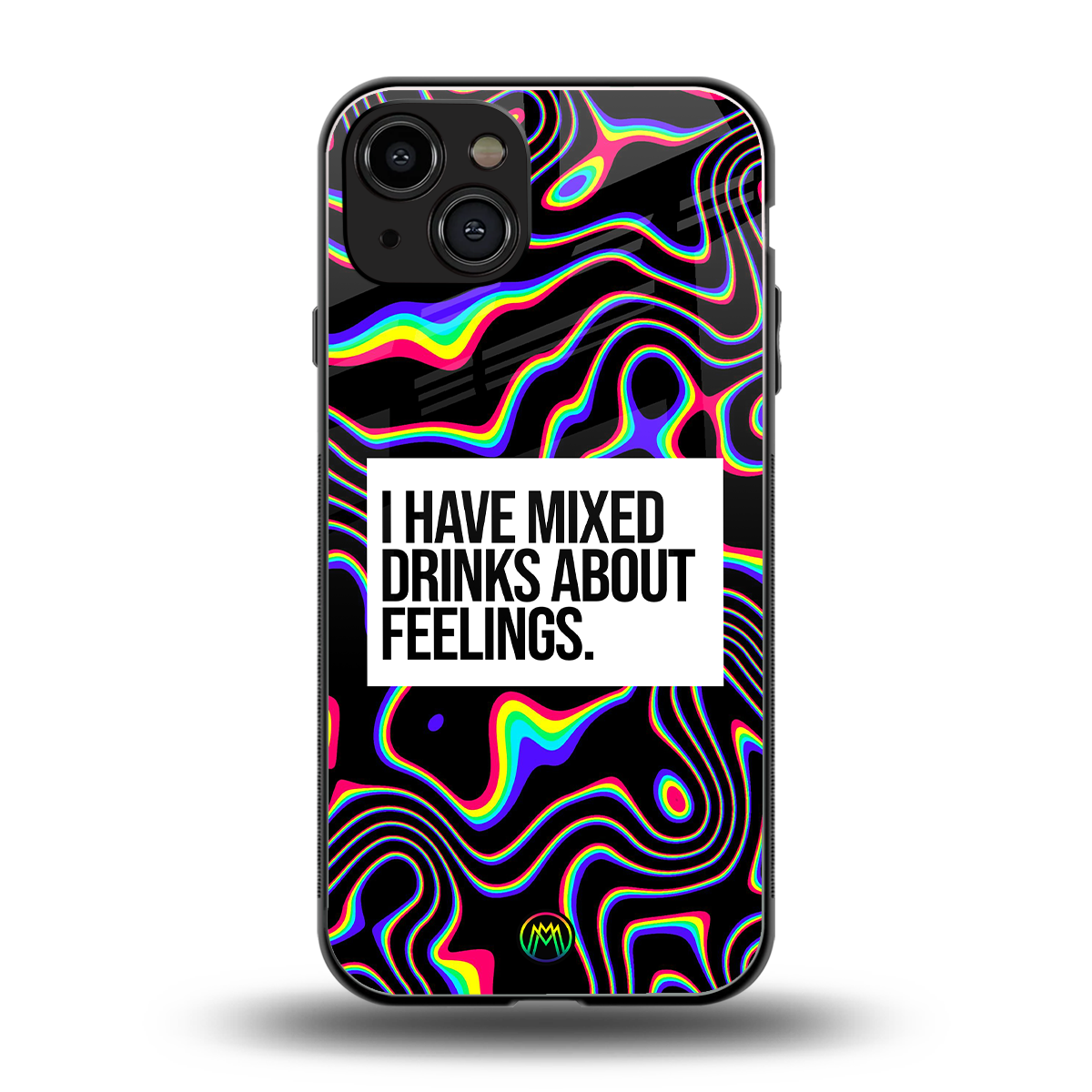 mixed emotions back phone cover | glass case for iphone 14