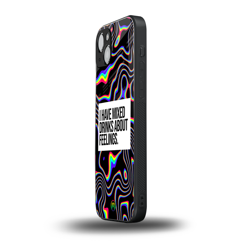 mixed emotions back phone cover | glass case for iphone 14