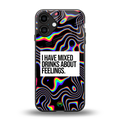 mixed emotions back phone cover | glass case for iphone 16 plus