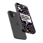 mixed emotions back phone cover | glass case for iphone 16 plus