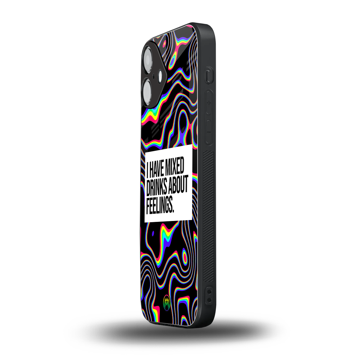 mixed emotions back phone cover | glass case for iphone 16 plus