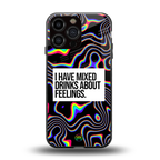 mixed emotions back phone cover | glass case for iphone 16 pro max