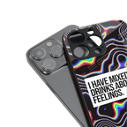 mixed emotions back phone cover | glass case for iphone 16 pro max