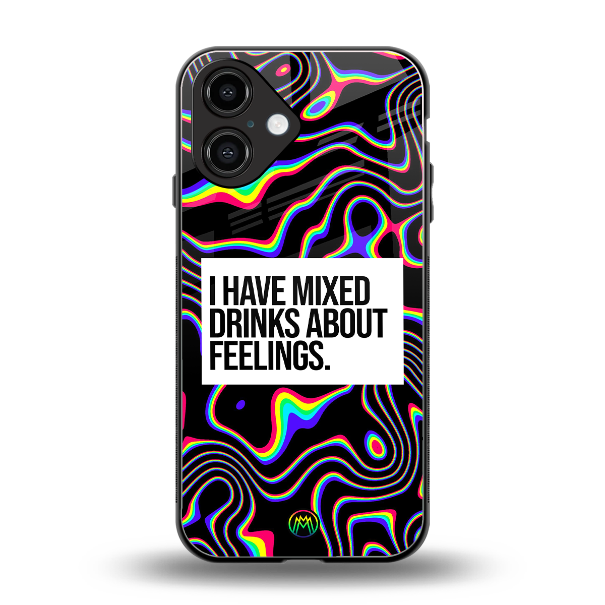 mixed emotions back phone cover | glass case for iphone 16