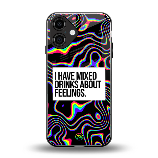 mixed emotions back phone cover | glass case for iphone 16