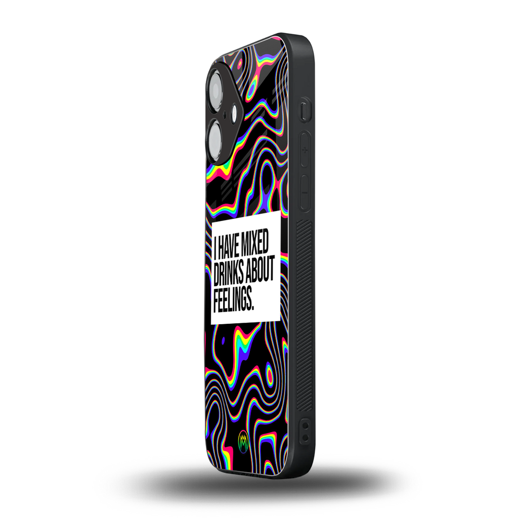 mixed emotions back phone cover | glass case for iphone 16