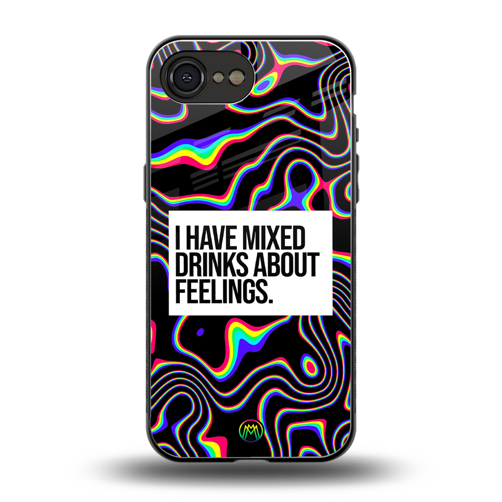 mixed emotions back phone cover | glass case for iphone 16e