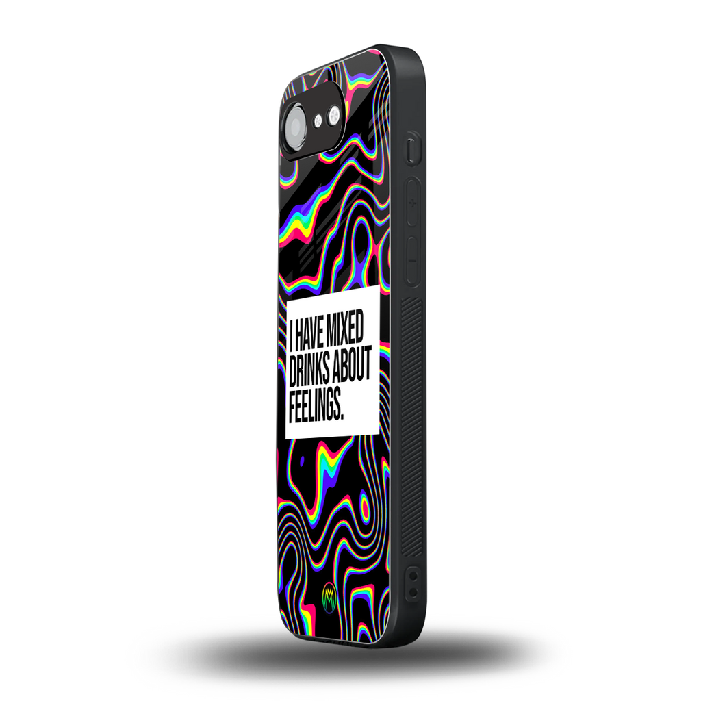 mixed emotions back phone cover | glass case for iphone 16e