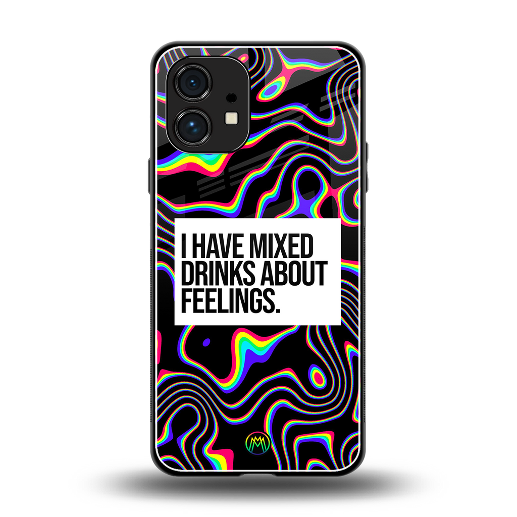 mixed emotions back phone cover | glass case for nothing phone 1