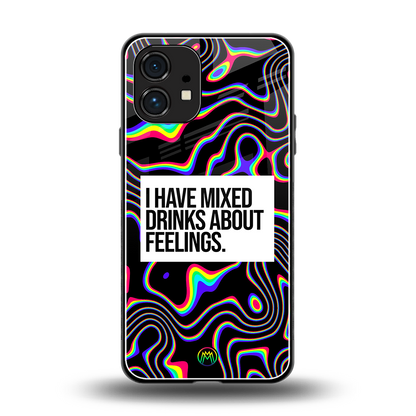 mixed emotions back phone cover | glass case for nothing phone 1