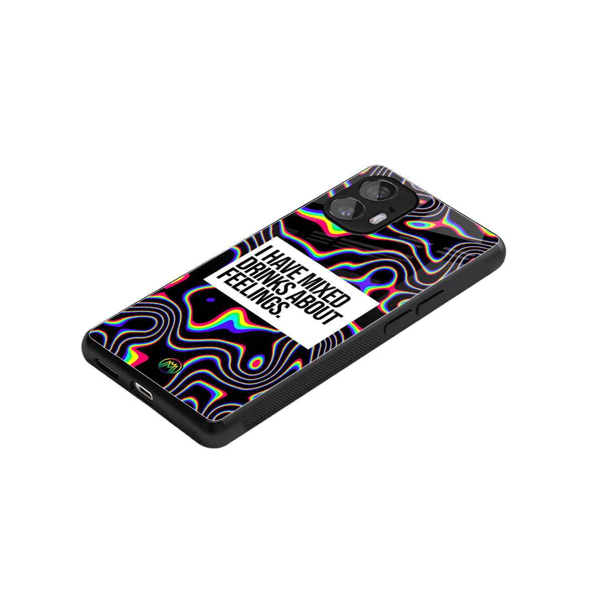 mixed emotions back phone cover | glass case for nothing phone 2