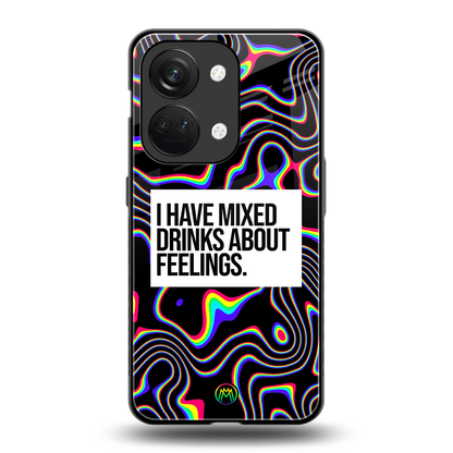 mixed emotions back phone cover | glass case for oneplus nord 3