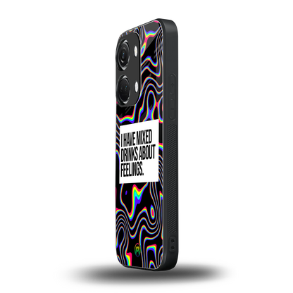 mixed emotions back phone cover | glass case for oneplus nord 3