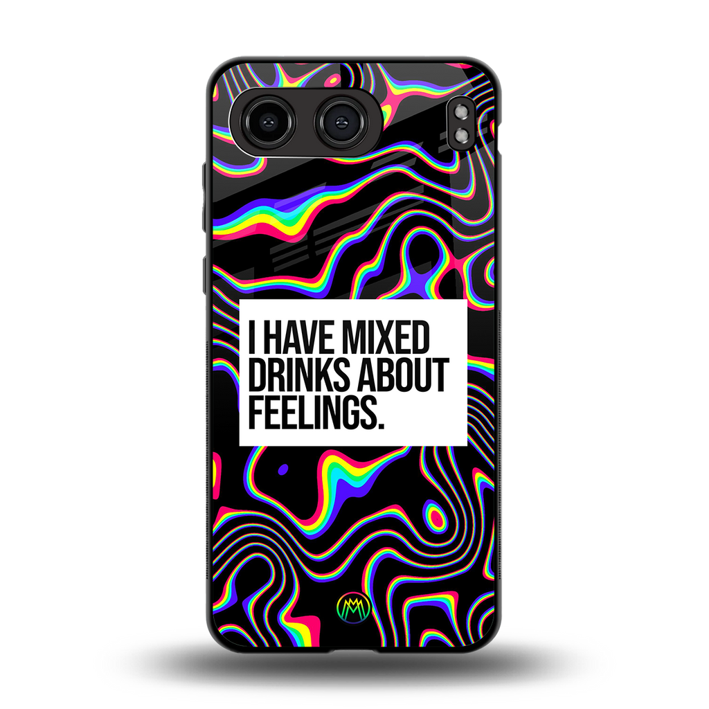 mixed emotions back phone cover | glass case for oneplus nord 4