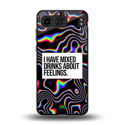 mixed emotions back phone cover | glass case for oneplus nord 4