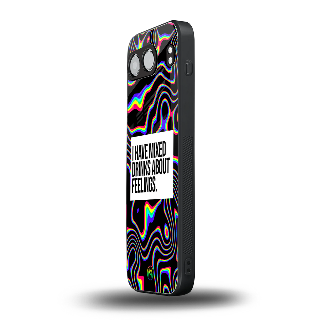 mixed emotions back phone cover | glass case for oneplus nord 4