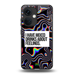 mixed emotions back phone cover | glass case for oneplus nord ce 3