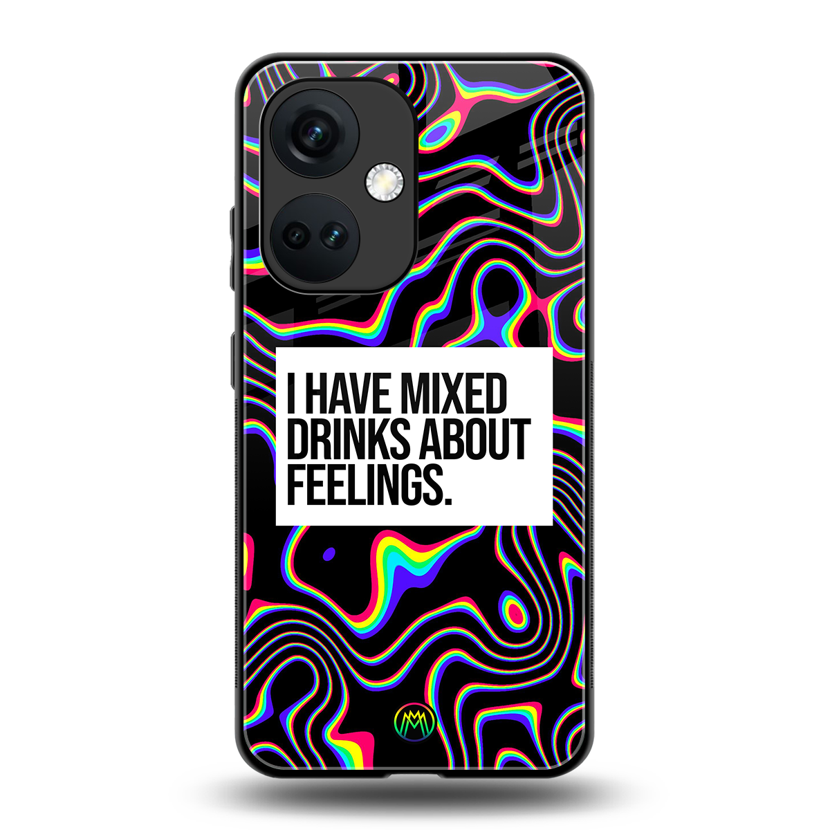 mixed emotions back phone cover | glass case for oneplus nord ce 3