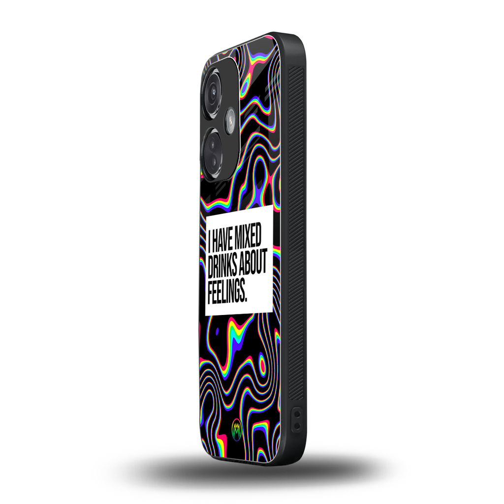 mixed emotions back phone cover | glass case for oneplus nord ce 3