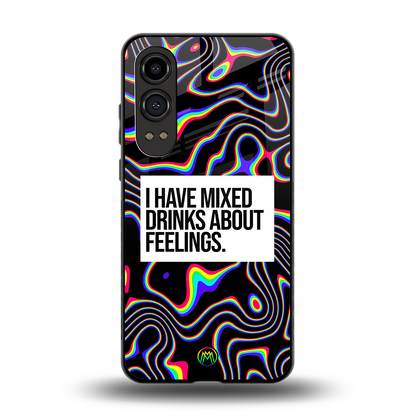 mixed emotions back phone cover | glass case for oneplus nord ce 4 lite