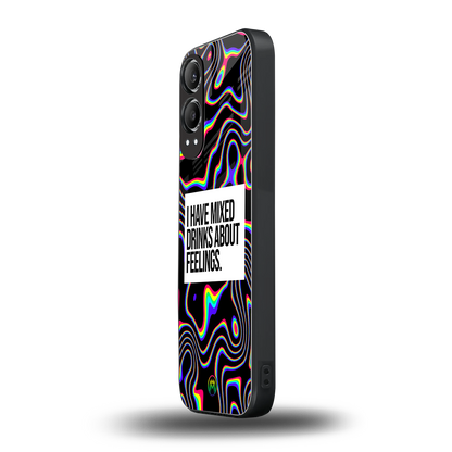 mixed emotions back phone cover | glass case for oneplus nord ce 4 lite