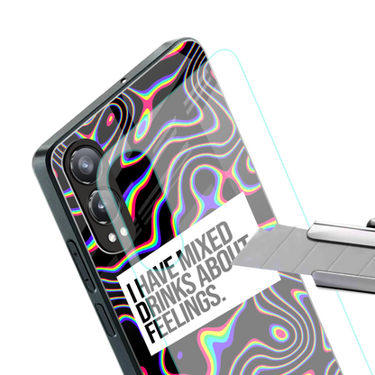 mixed emotions back phone cover | glass case for oneplus nord ce 4 lite