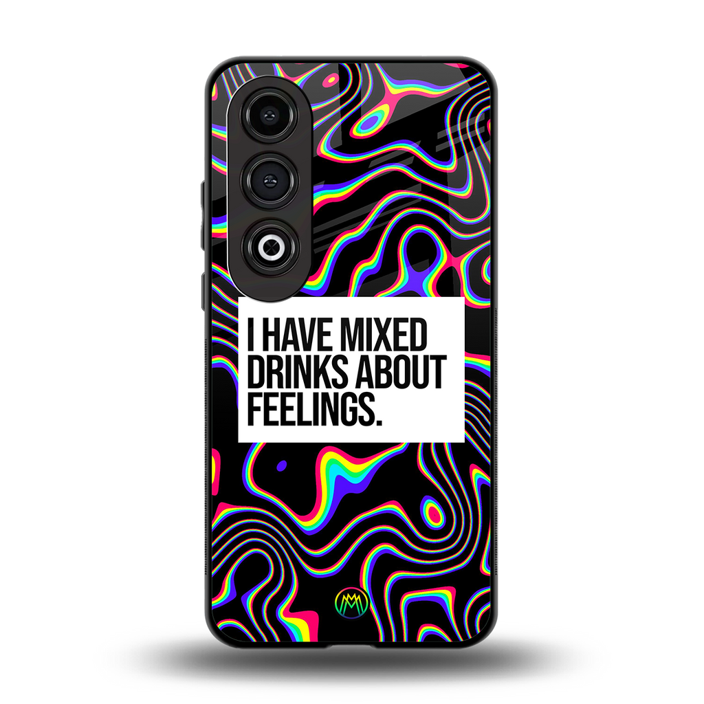 mixed emotions back phone cover | glass case for oneplus nord ce 4
