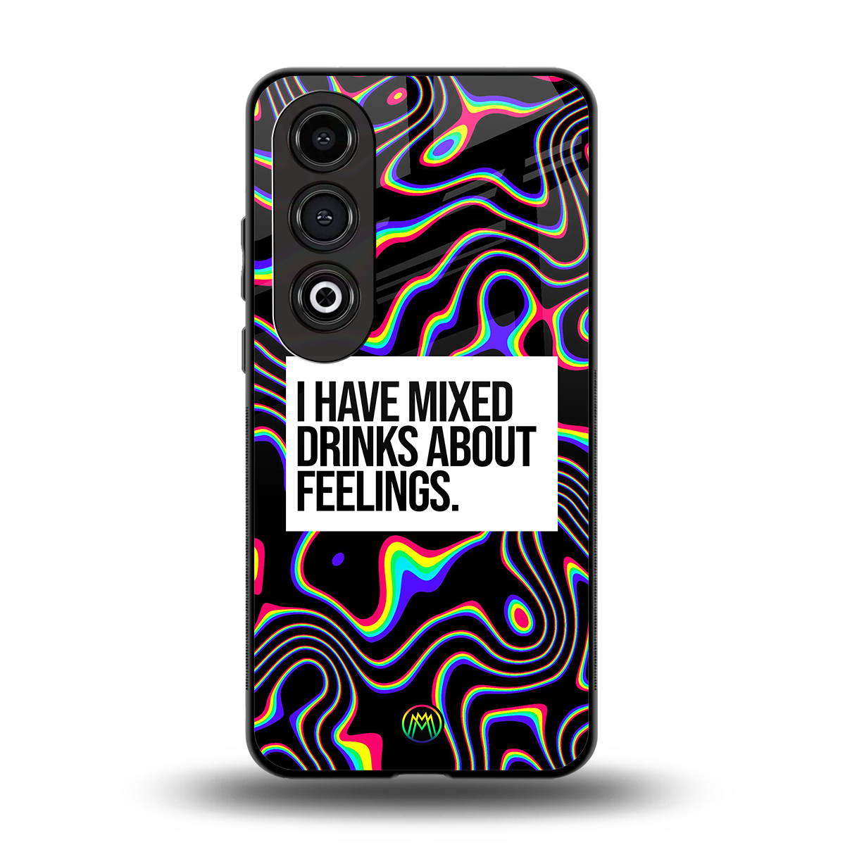 mixed emotions back phone cover | glass case for oneplus nord ce 4