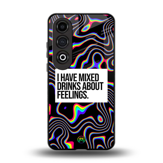 mixed emotions back phone cover | glass case for oneplus nord ce 4