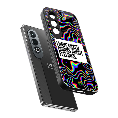 mixed emotions back phone cover | glass case for oneplus nord ce 4