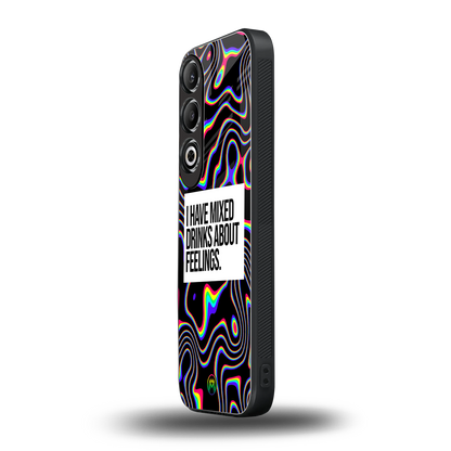 mixed emotions back phone cover | glass case for oneplus nord ce 4