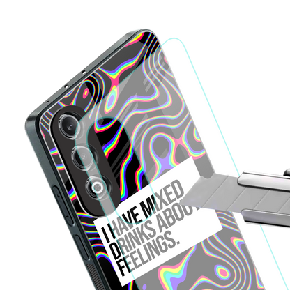 mixed emotions back phone cover | glass case for oneplus nord ce 4