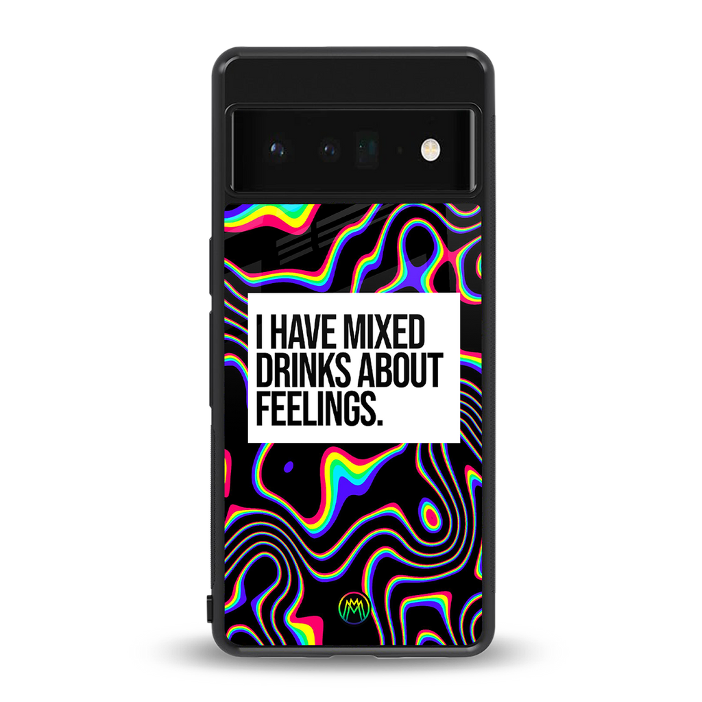 mixed emotions back phone cover | glass case for google pixel 6 pro