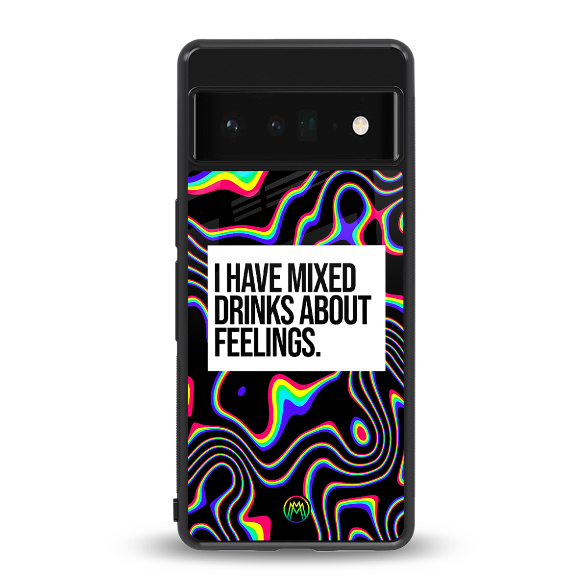 mixed emotions back phone cover | glass case for google pixel 6 pro