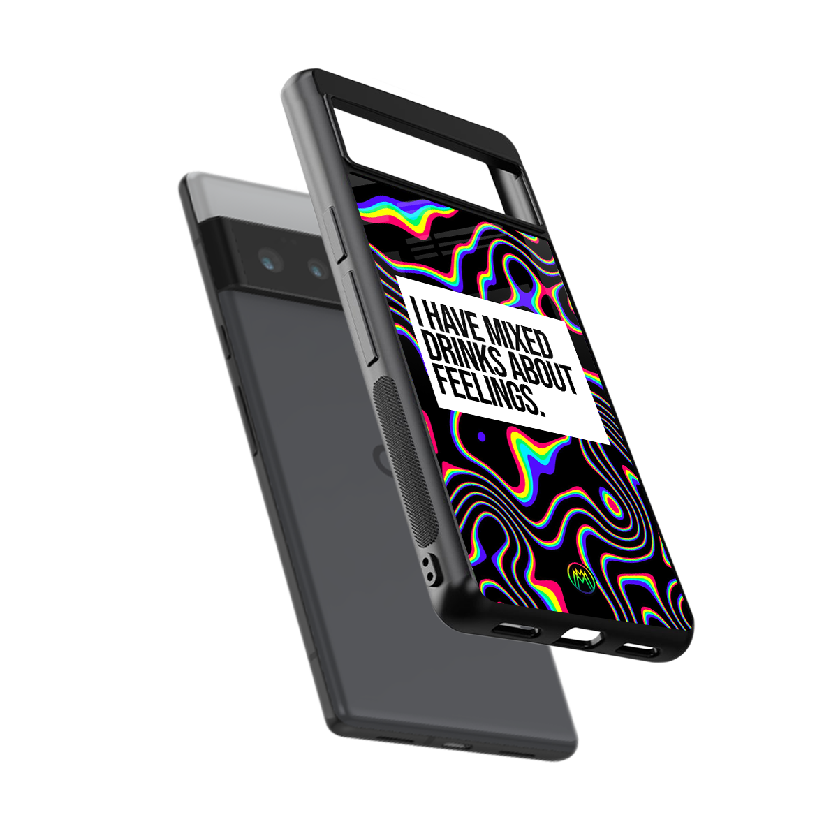 mixed emotions back phone cover | glass case for google pixel 6 pro