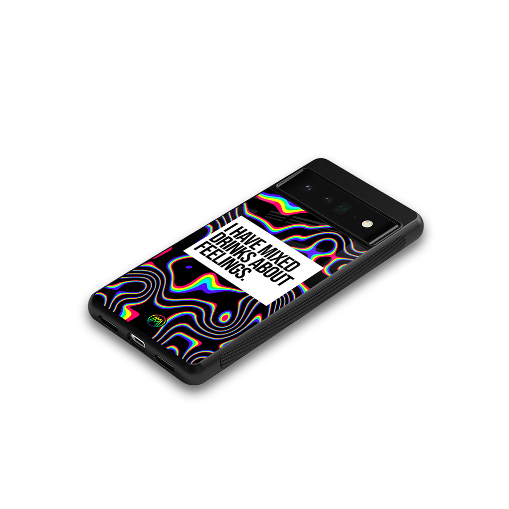 mixed emotions back phone cover | glass case for google pixel 6 pro
