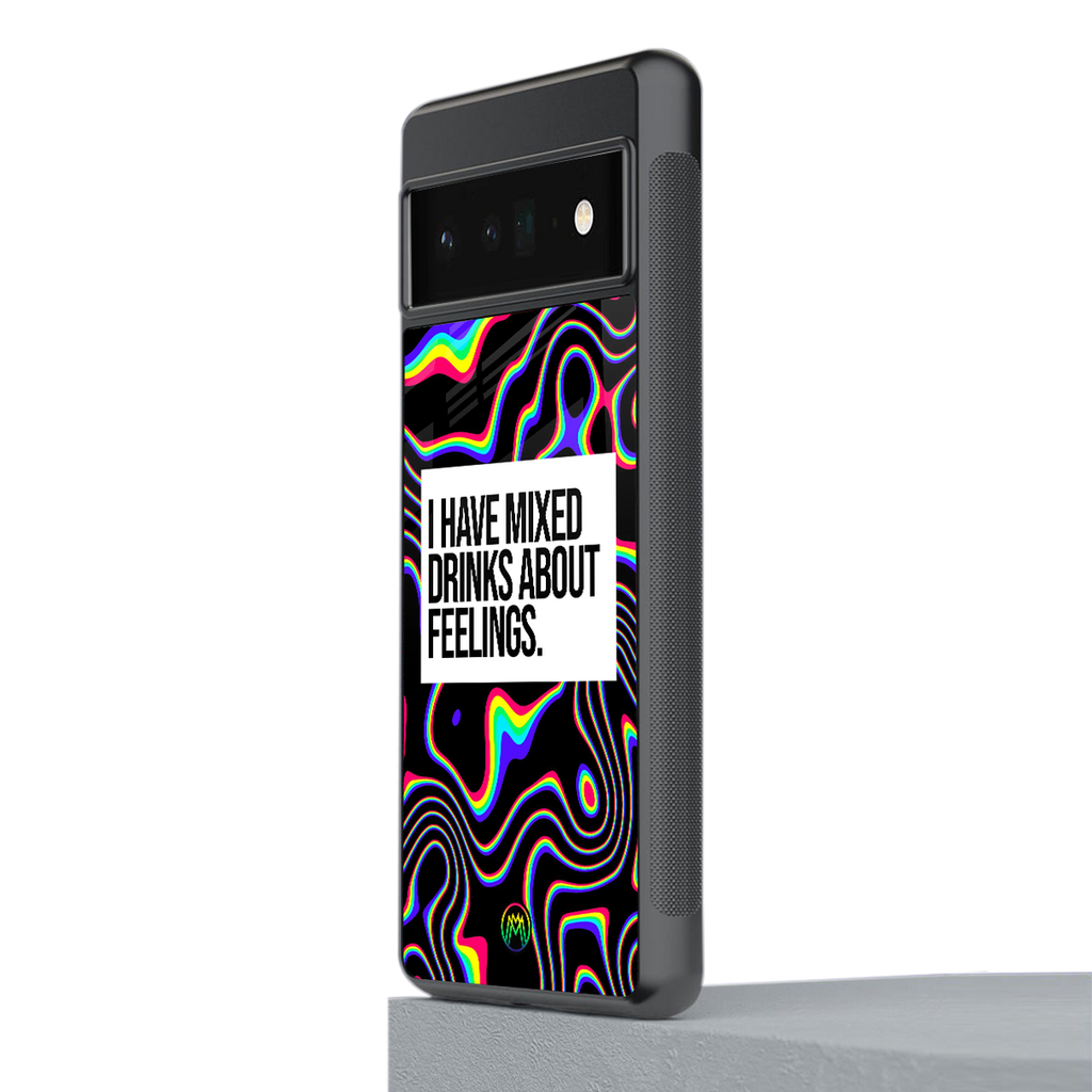 mixed emotions back phone cover | glass case for google pixel 6 pro
