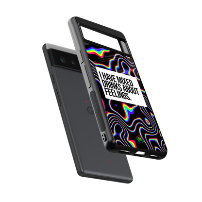 mixed emotions back phone cover | glass case for Google Pixel 6A