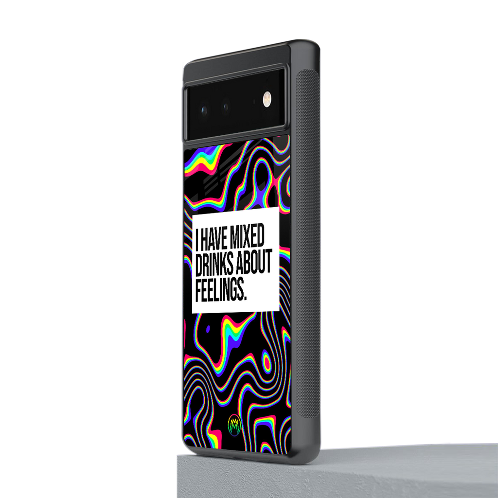 mixed emotions back phone cover | glass case for google pixel 6