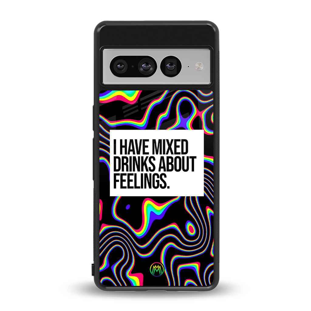 mixed emotions back phone cover | glass case for google pixel 7 pro