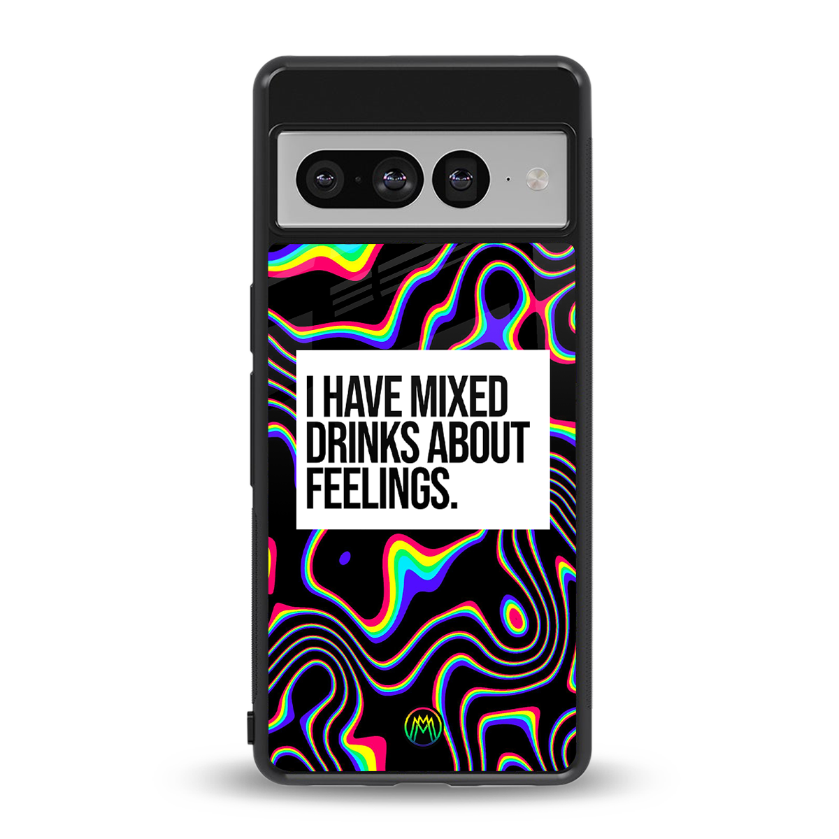 mixed emotions back phone cover | glass case for google pixel 7 pro