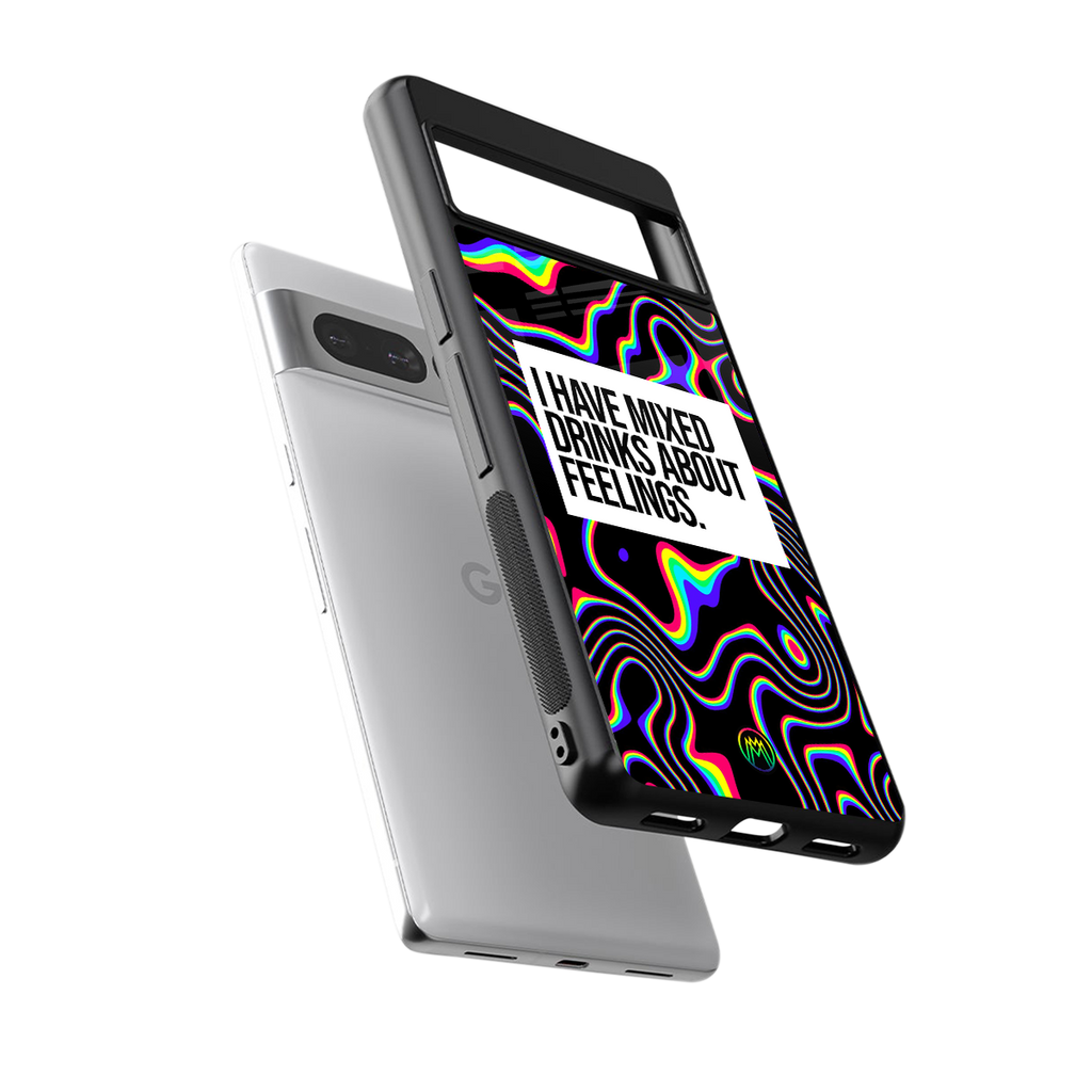 mixed emotions back phone cover | glass case for google pixel 7 pro