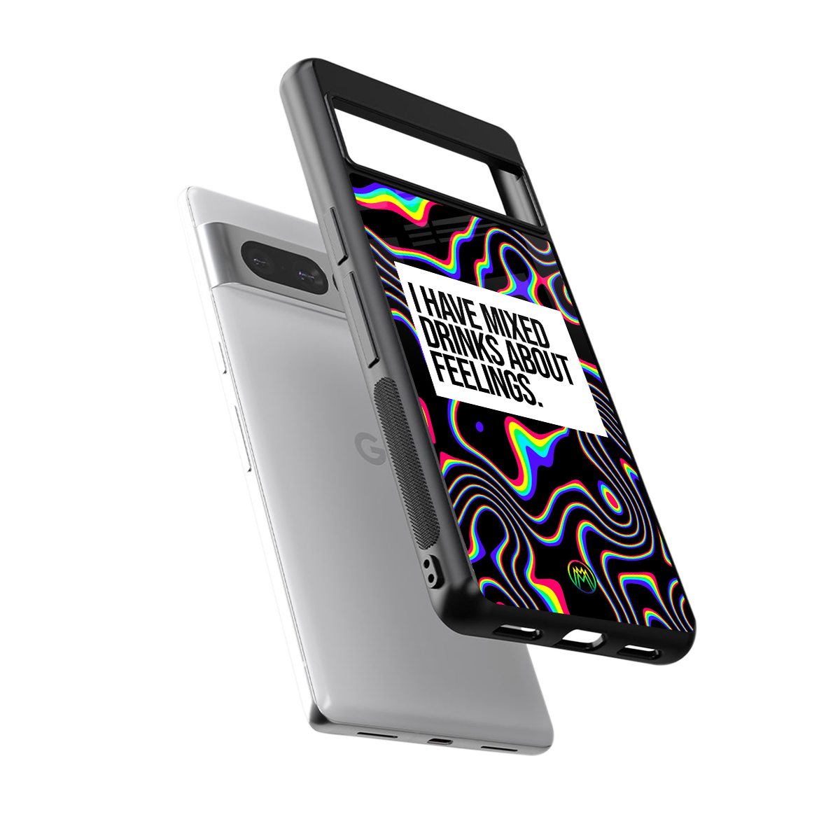 mixed emotions back phone cover | glass case for google pixel 7 pro