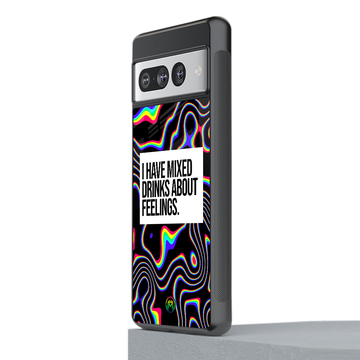 mixed emotions back phone cover | glass case for google pixel 7 pro