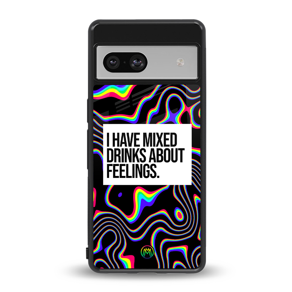mixed emotions back phone cover | glass case for Google Pixel 7A