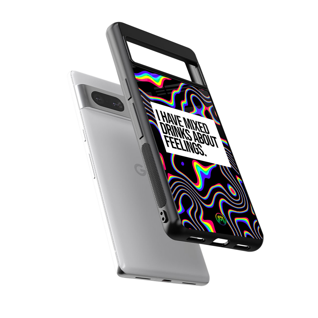 mixed emotions back phone cover | glass case for Google Pixel 7A