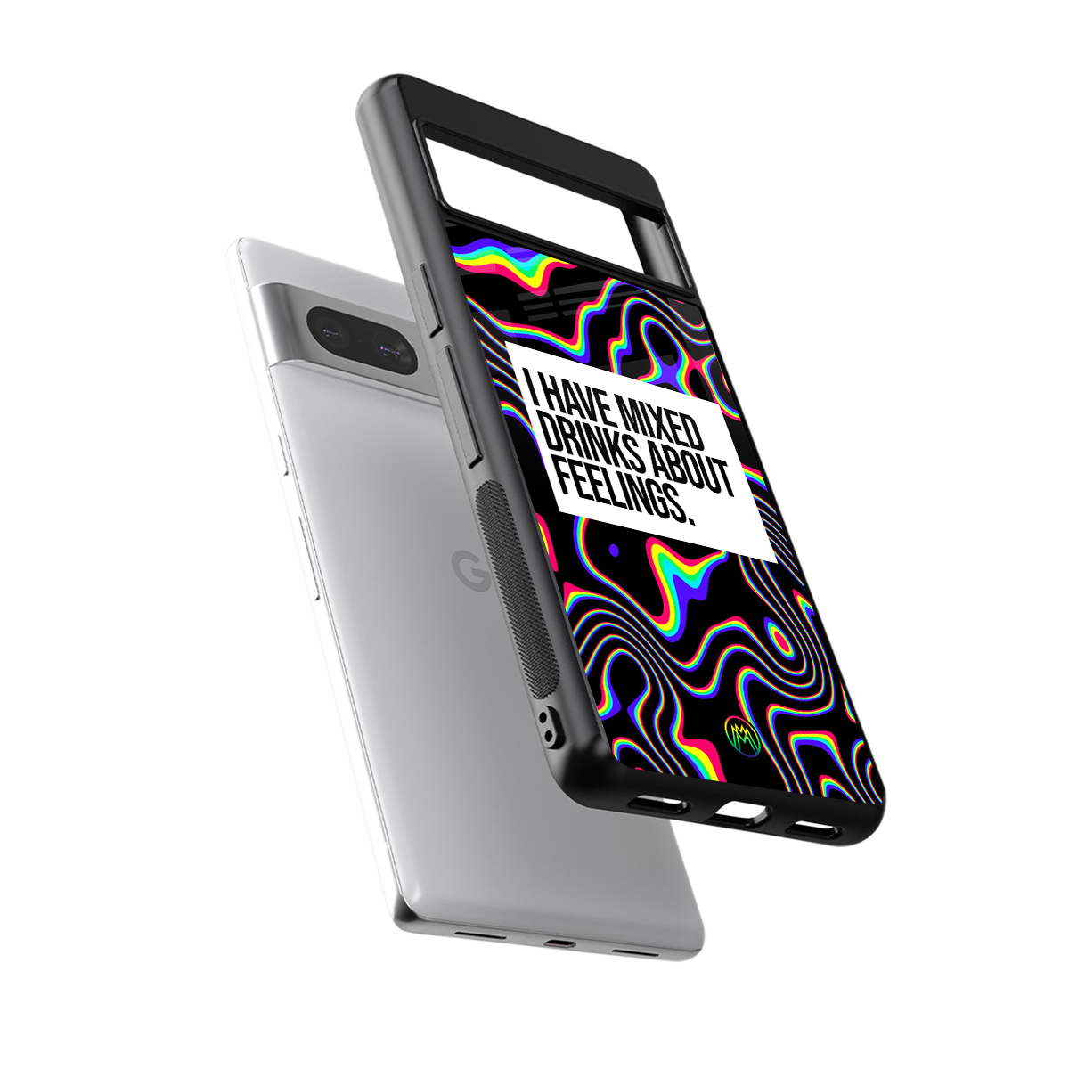 mixed emotions back phone cover | glass case for Google Pixel 7A